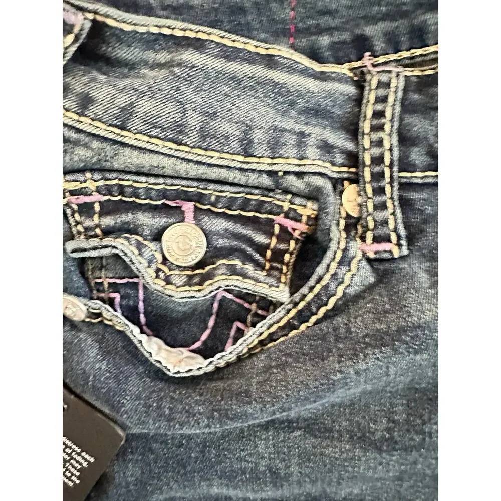 True Religion Joey Big T MR Blue Flap Flare Wash Size 28 ( 30 x30) New With Tag